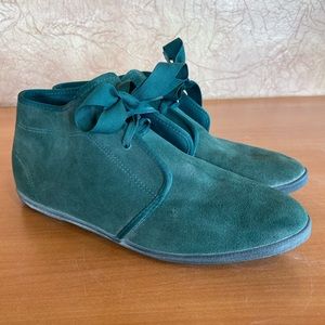 Forest green Keds Sneakers suede Ribbon laces